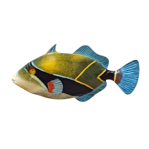 Vtg Charlotte Int’l Trade 3D Tropical Fish Plagues Wall Hangings Beach Bath Set - Picture 4 of 5